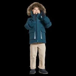 Didriksons Kure Kids Parka 5 Blue Blå Outlet