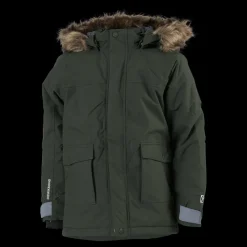 Didriksons Kure Kids Parka 4 Deep Green Grön New