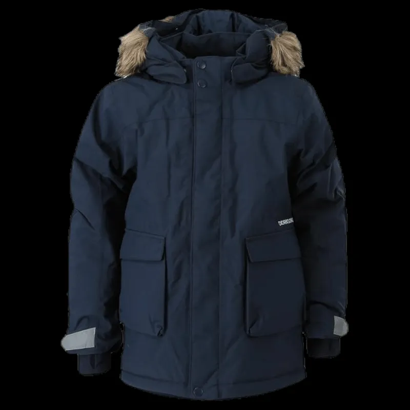 Didriksons Kure Kid's Parka Blue Blå Clearance