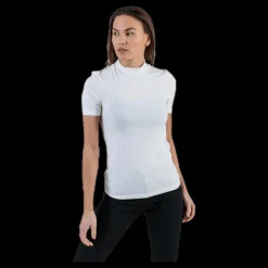 New Pieces Kylie Ss T-Neck Top White Vit