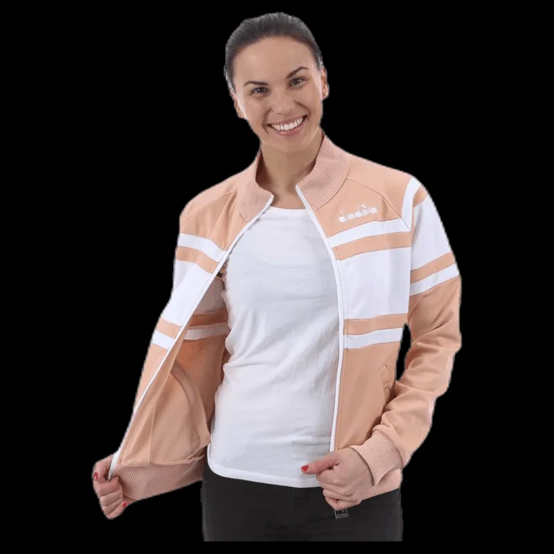 Diadora L. Jacket 80'S Pink/White Rosa och Vit Outlet