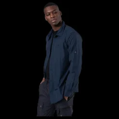 Jack Wolfskin Lakeside Roll-Up Shirt Blue Blå New
