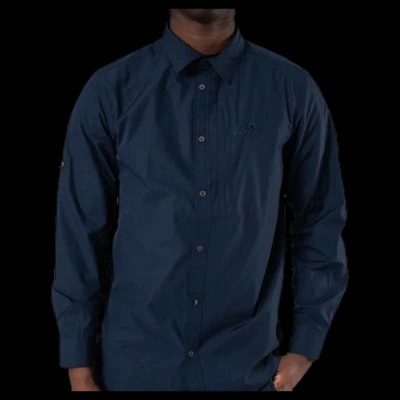 Jack Wolfskin Lakeside Roll-Up Shirt Blue Blå New