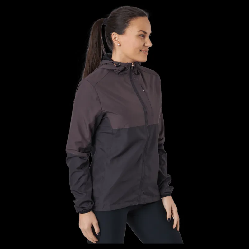 Outlet Endurance Lassie W Running Jacket With H Black Bean Svart