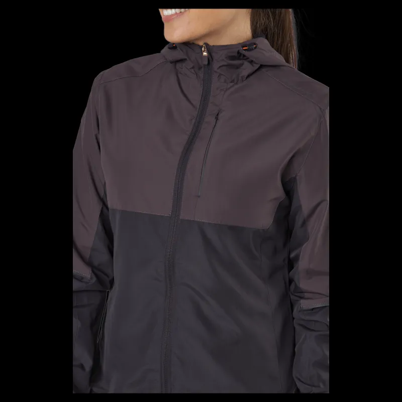 Outlet Endurance Lassie W Running Jacket With H Black Bean Svart