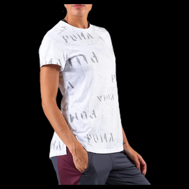 Puma Last Lap Graphic Tee White Vit Discount