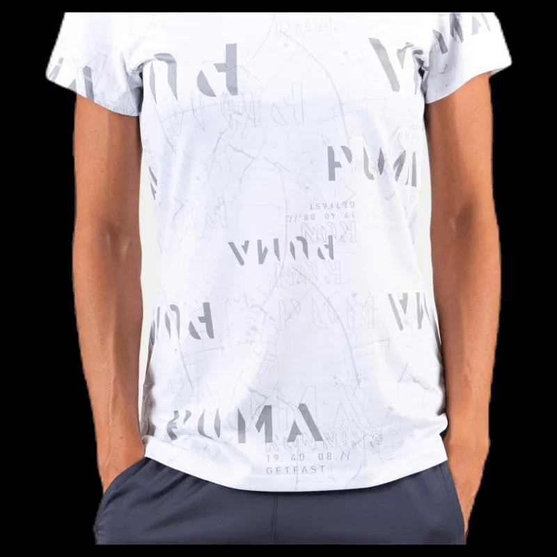 Puma Last Lap Graphic Tee White Vit Discount