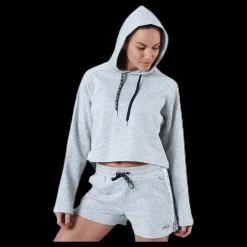Discount Fila Leanna Cropped Hoody Grey Grå