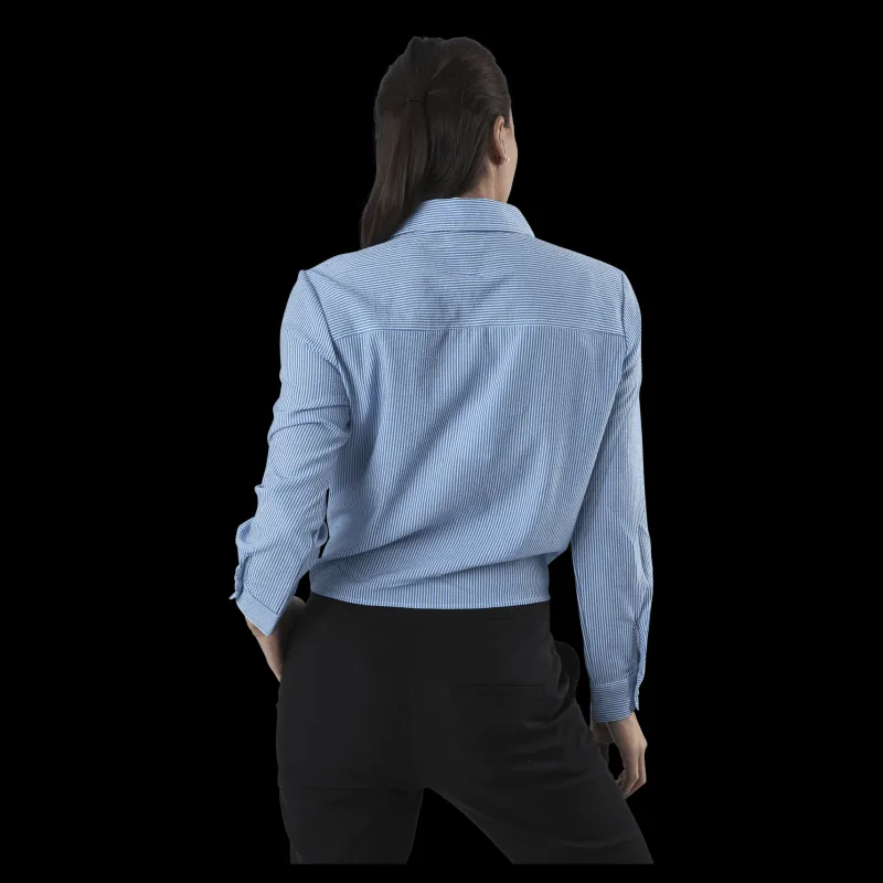 Only Lecey Ls Stripe Knot Dnm Shirt White Vit Clearance
