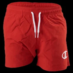 Hot Champion Legacy Swimshort Junior Red Röd