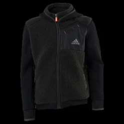adidas Legend Winter Fleece Full Zip Junior Black/Green Svart Online