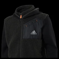 adidas Legend Winter Fleece Full Zip Junior Black/Green Svart Online