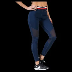Best Tommy Hilfiger Sport Legging With Mesh Full Length Blue Blå