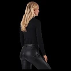 Only Lela Life L/S Rollneck Top Jrs Black Svart Discount