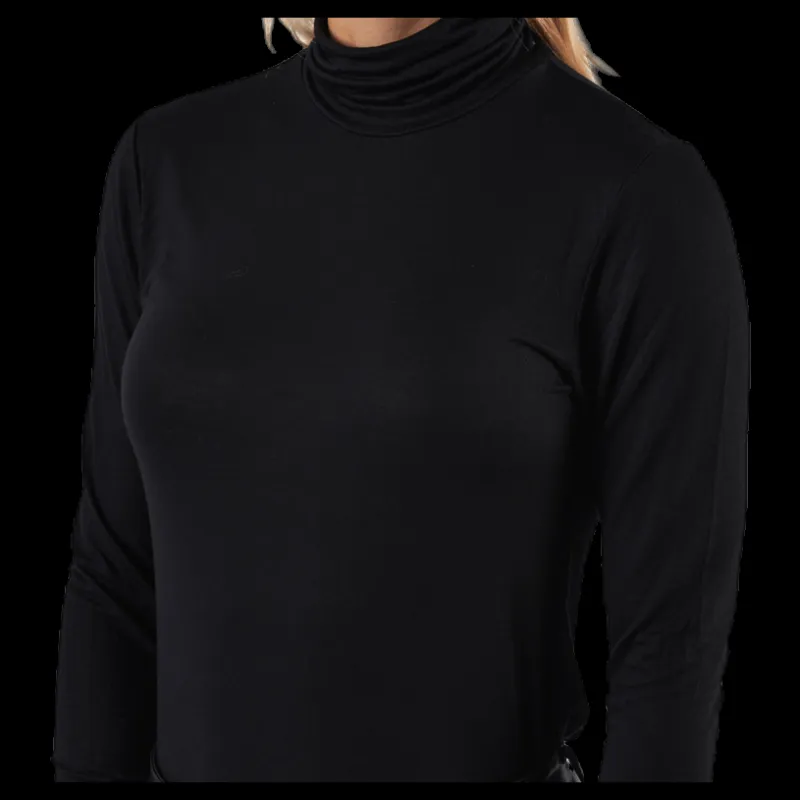 Only Lela Life L/S Rollneck Top Jrs Black Svart Discount