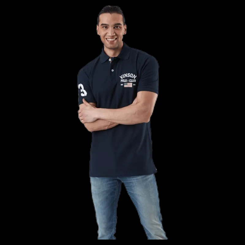Hot Vinson Polo Club Leslie Pique Shirt Blue Blå