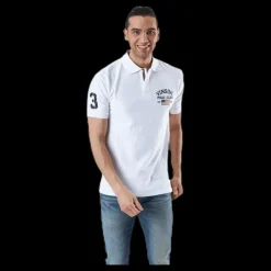 Vinson Polo Club Leslie Pique Shirt White Vit Sale