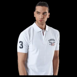 Vinson Polo Club Leslie Pique Shirt White Vit Sale