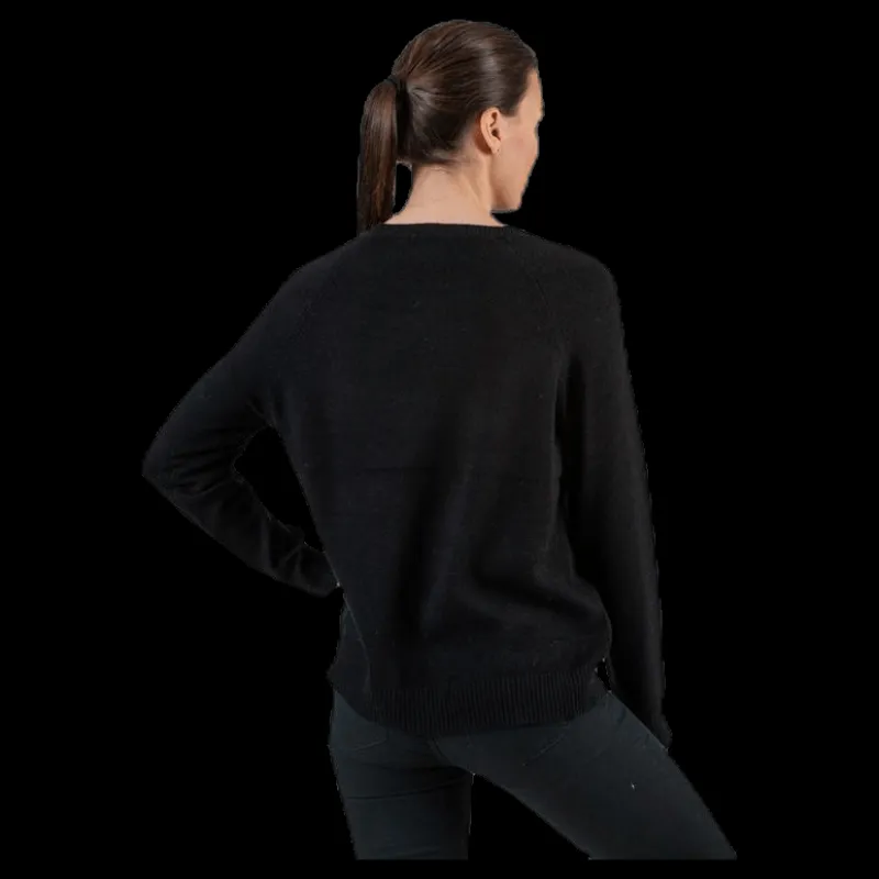 Only Lesly Kings L/S Pullover Knt Black Svart