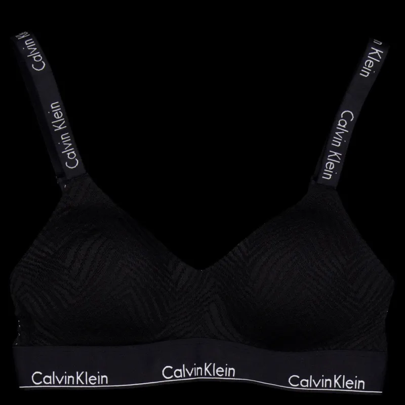 Calvin Klein Lghtly Lined Bralette Black Svart Online