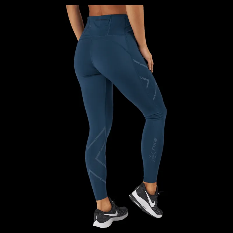 2XU Lgt Speed Mid-rise Comp Tight Moonlight/moonlight Reflective Blå Online