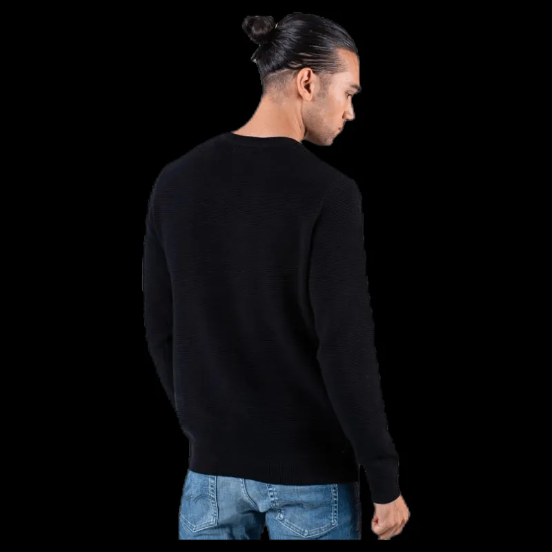 Jack & Jones Liam Knit Crew Neck Black Svart