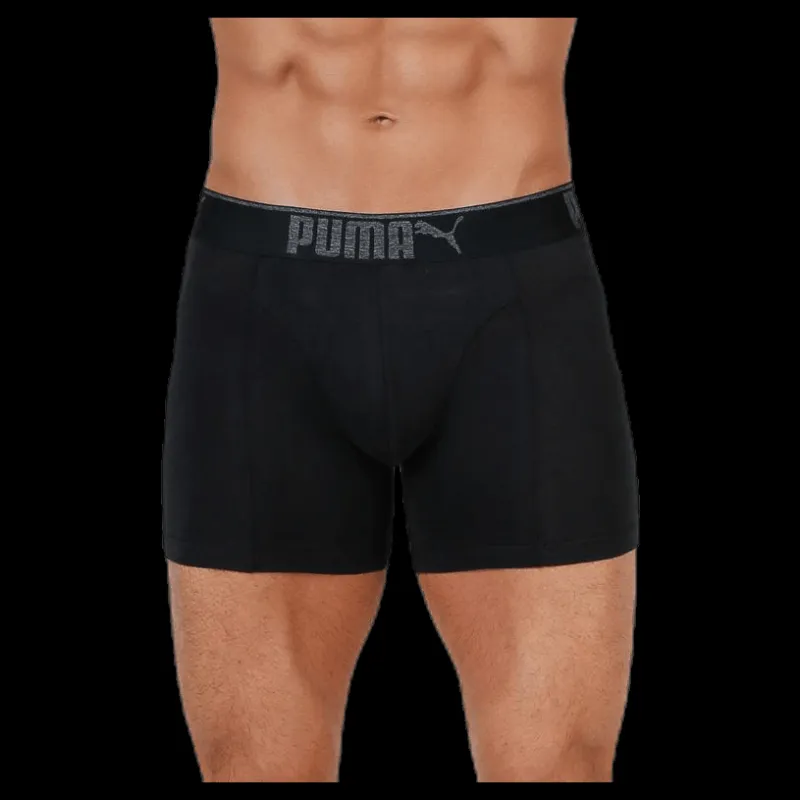 Best Puma Lifestyle Sueded Cotton Boxer 3p Black Svart