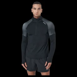 2XU Light Speed 1/2 Zip Black/silver Reflective Svart Hot