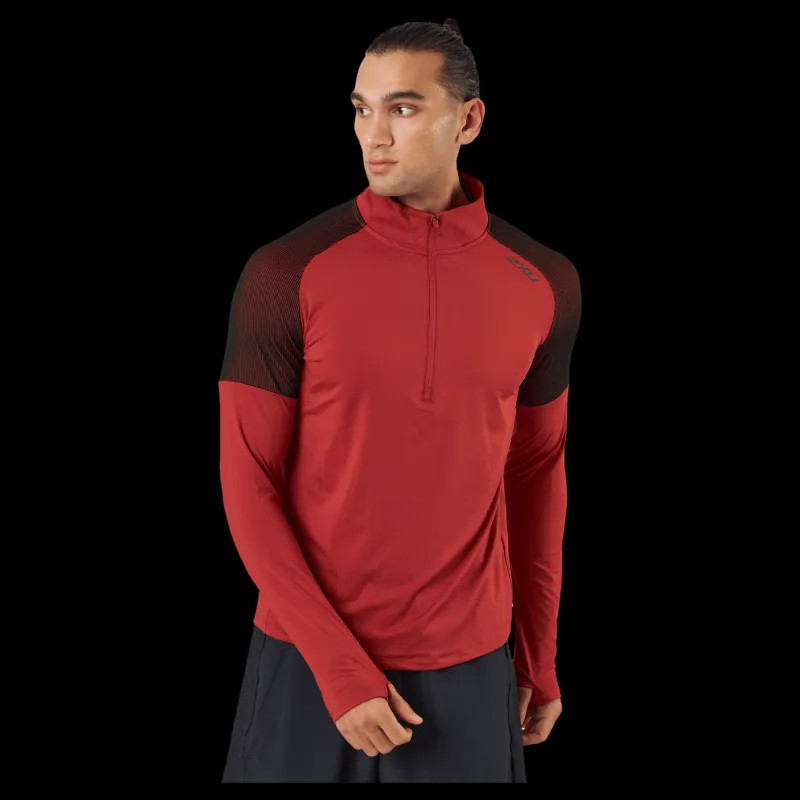 2XU Light Speed 1/2 Zip Chilli Oil/black Reflective Röd Hot