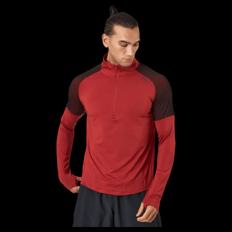 2XU Light Speed 1/2 Zip Chilli Oil/black Reflective Röd Hot