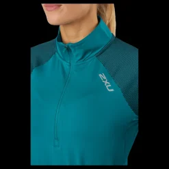 Hot 2XU Light Speed 1/2 Zip Jade/silver Reflective Turkos
