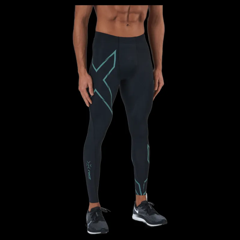 Hot 2XU Light Speed Compression Tight Black/silver Sage Reflective Svart