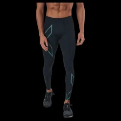 Hot 2XU Light Speed Compression Tight Black/silver Sage Reflective Svart