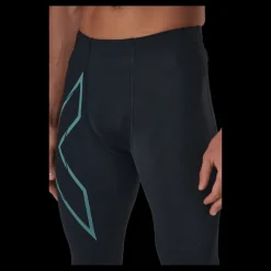 Hot 2XU Light Speed Compression Tight Black/silver Sage Reflective Svart