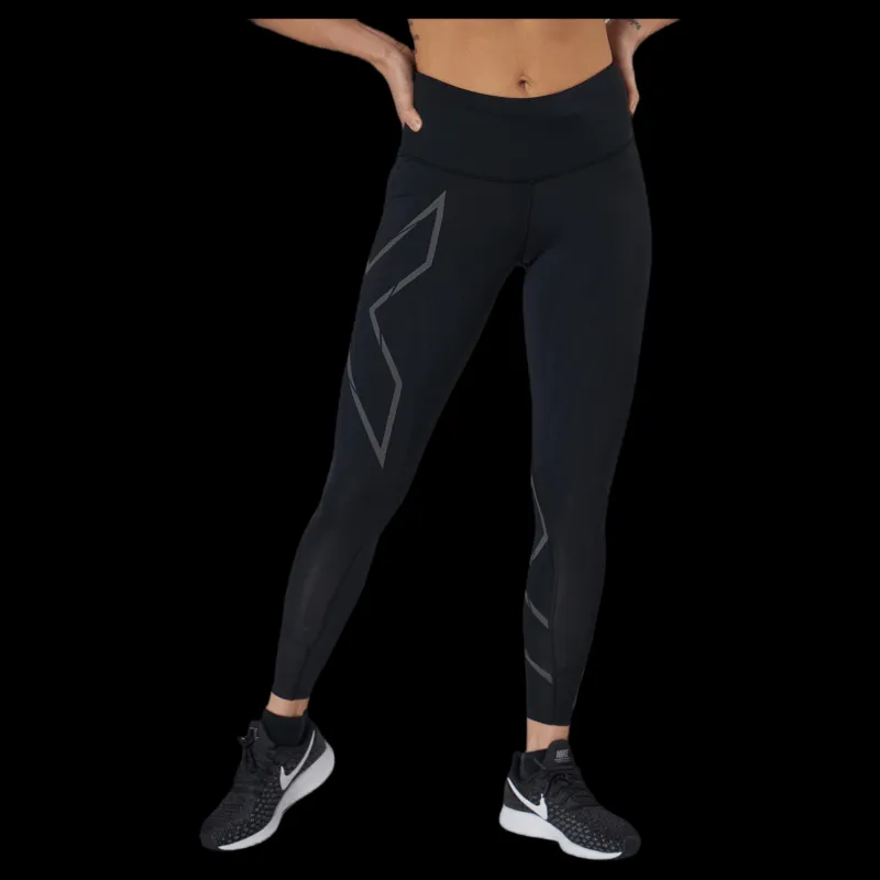 Online 2XU Light Speed Mid-Rise Compression Black Svart