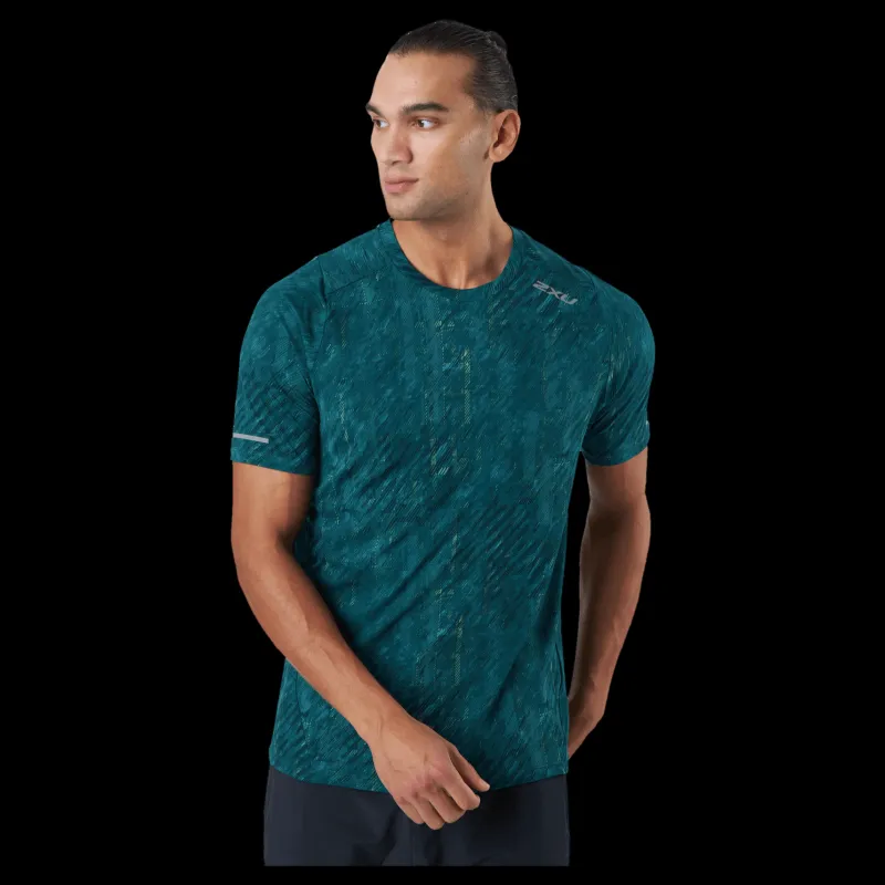 2XU Light Speed Tee Glitch Check/silver Reflective Turkos Discount