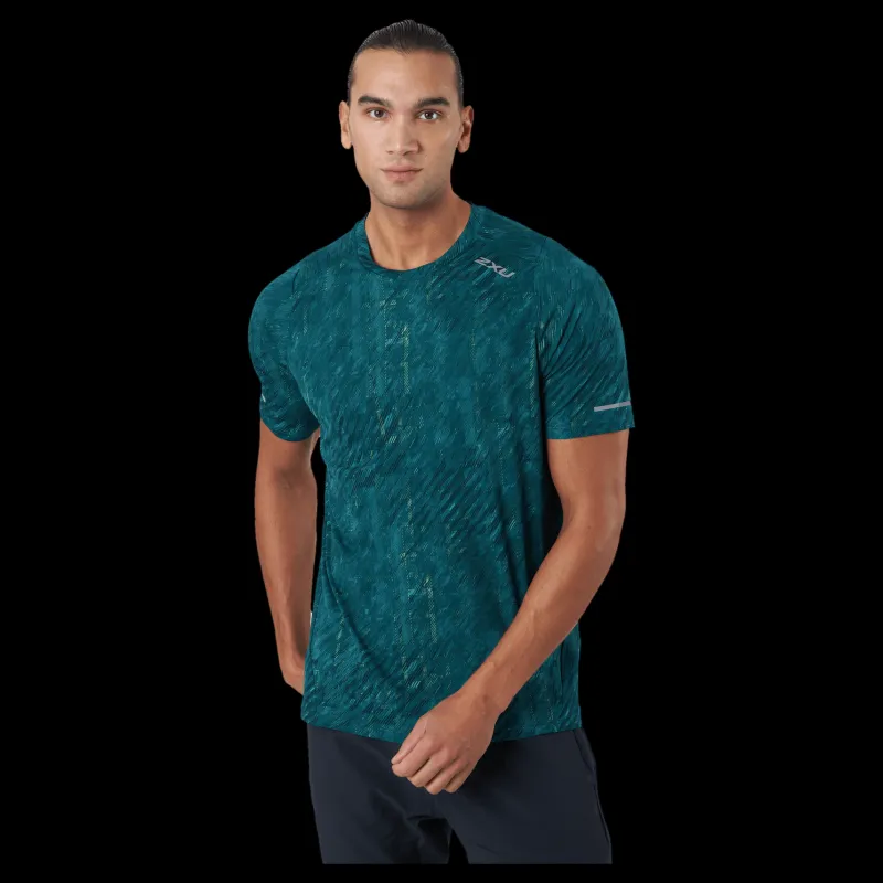 2XU Light Speed Tee Glitch Check/silver Reflective Turkos Discount