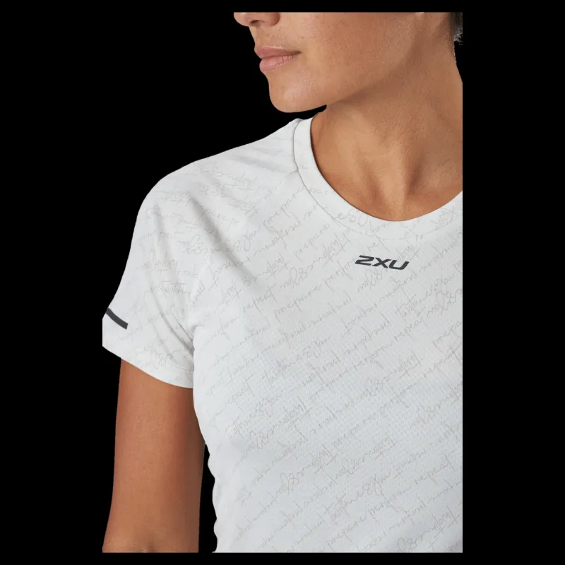 2XU Light Speed Tee Tty Script/black Reflective Vit