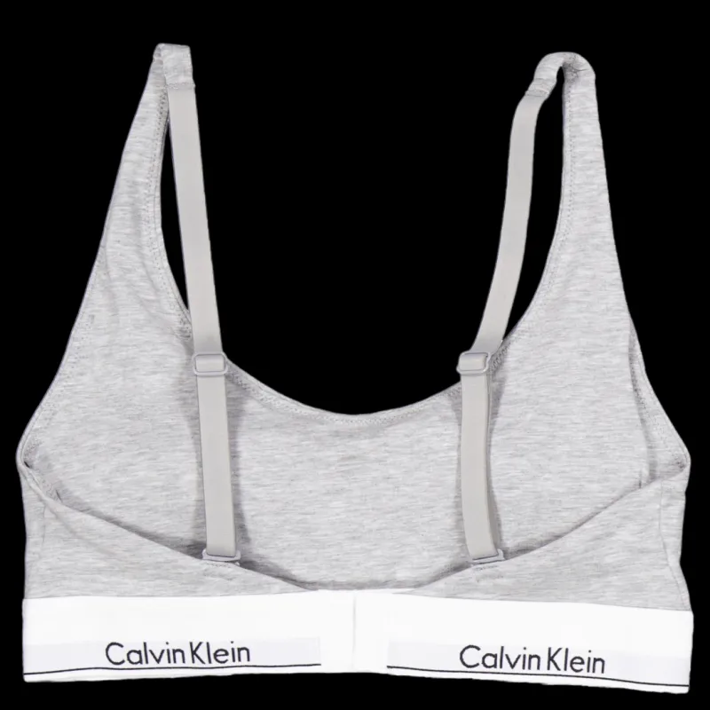 New Calvin Klein Lightly Lined Bralette Grey Grå