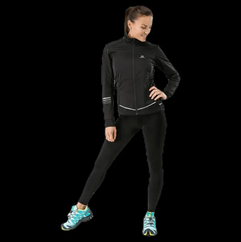 Salomon Lightning Lightshell Jacket Black Svart Outlet