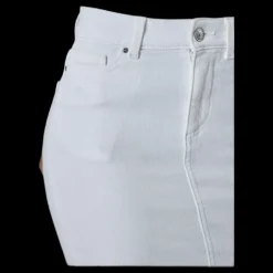 Outlet Pieces Lili Mw Denim Skirt White Vit