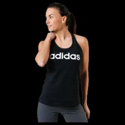 Sale adidas Linear Slim Tank White/Black Svart