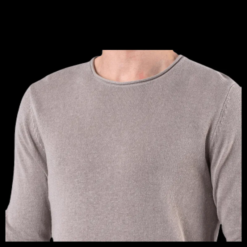 Jack & Jones Linen Knit Crew Neck Grey Grå Discount