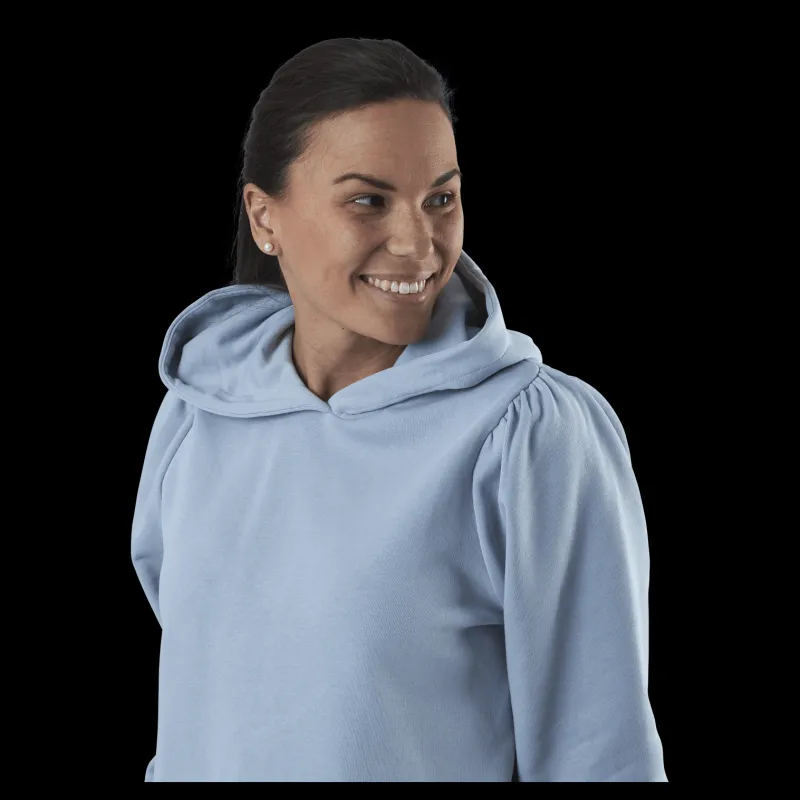 Pieces Linley Ls Hoddie Sweat Bc Blue Blå Discount