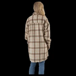 Pieces Lis Long Shacket D2D Beige Clearance