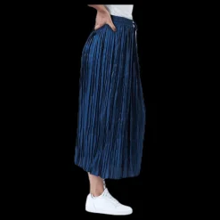 Online Only Liva Plisse Skirt Blue Blå