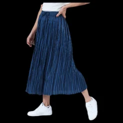 Online Only Liva Plisse Skirt Blue Blå