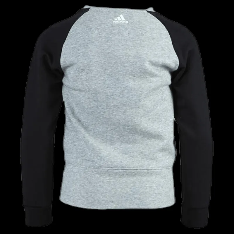 Clearance adidas Logo Crew Sweatshirt Junior Black/Grey Flerfärgad