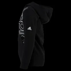 Sale adidas Logo Hoodie Junior White/Black Svart