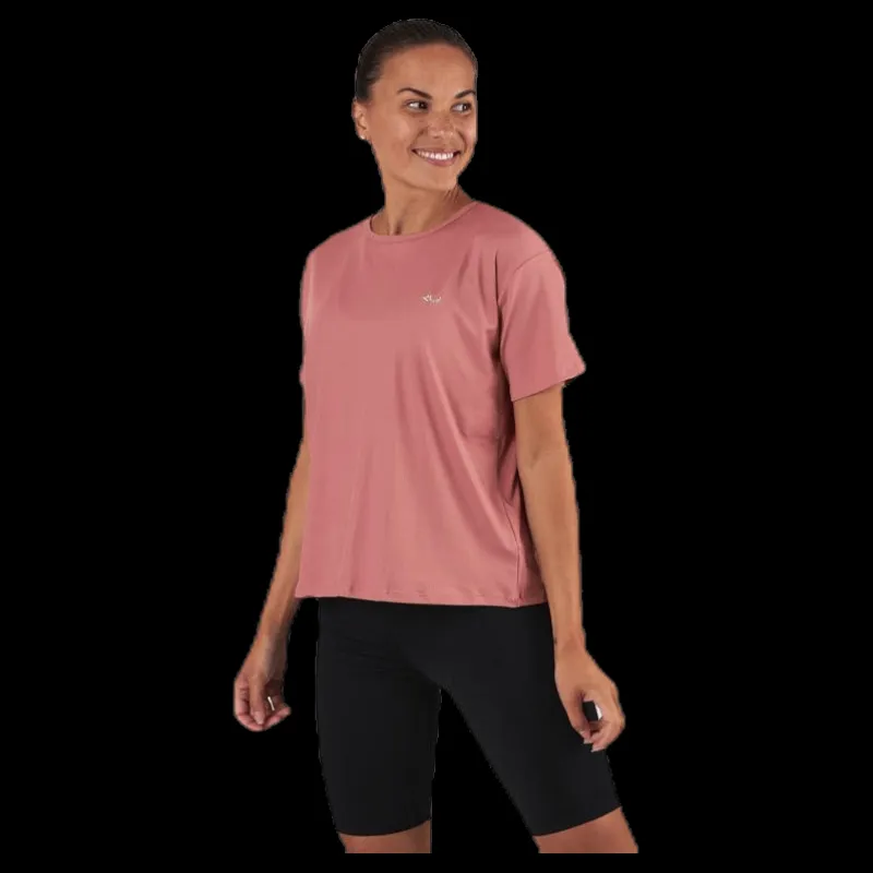Röhnisch Logo Ribbed Tee Pink Rosa Hot